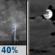 Tonight: A chance of showers and thunderstorms before 8pm. Mostly cloudy, with a low around 62. Northeast wind 0 to 5 mph. Chance of precipitation is 40%. New rainfall amounts between a tenth and quarter of an inch possible. Tonight: Chance Showers And Thunderstorms then Mostly Cloudy