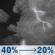 Tonight: A chance of showers and thunderstorms before 1am, then patchy fog and a slight chance of rain showers. Mostly cloudy, with a low around 66. West wind 0 to 5 mph. Chance of precipitation is 40%. New rainfall amounts between a tenth and quarter of an inch possible. Tonight: Chance Showers And Thunderstorms
