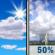 Monday: A chance of showers and thunderstorms after 2pm. Mostly sunny, with a high near 90. West wind 0 to 10 mph. Chance of precipitation is 50%. New rainfall amounts between a tenth and quarter of an inch possible. Monday: Mostly Sunny then Chance Showers And Thunderstorms