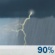 This Afternoon: Showers and thunderstorms likely. Some of the storms could be severe. Cloudy, with a high near 85. South wind around 10 mph. Chance of precipitation is 90%. New rainfall amounts between a quarter and half of an inch possible. This Afternoon: Showers And Thunderstorms Likely